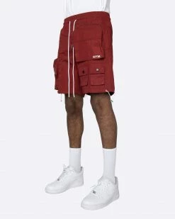EPTM. EPTM HYPER CARGO SHORTS-BURGUNDY