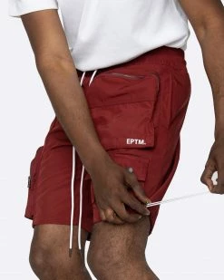 EPTM. EPTM HYPER CARGO SHORTS-BURGUNDY