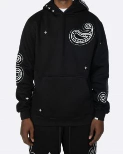 EPTM. EPTM PAISLEY HOODIE-BLACK HOODIES