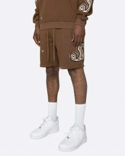 EPTM. EPTM PAISLEY SHORTS-BROWN