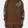 EPTM. EPTM PAISLEY HOODIE-BROWN HOODIES