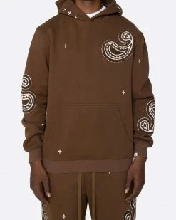 EPTM. EPTM PAISLEY HOODIE-BROWN HOODIES