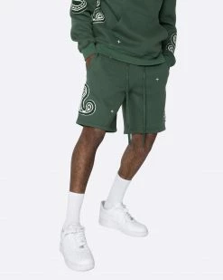 EPTM. EPTM PAISLEY SHORTS-HUNTER GREEN