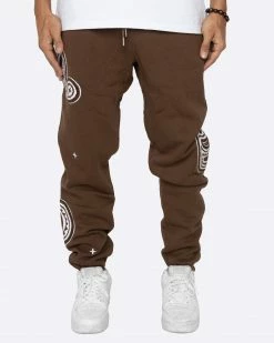 EPTM. EPTM PAISLEY SWEATPANTS-BROWN SWEATS