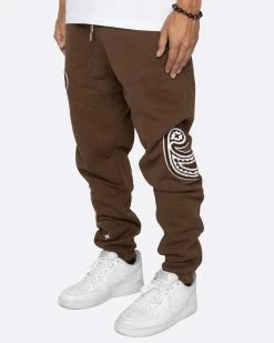 EPTM. EPTM PAISLEY SWEATPANTS-BROWN SWEATS