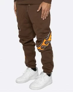 EPTM. SWEATS EPTM NU FLAME SWEATPANTS-BROWN