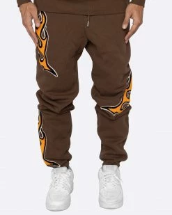 EPTM. SWEATS EPTM NU FLAME SWEATPANTS-BROWN