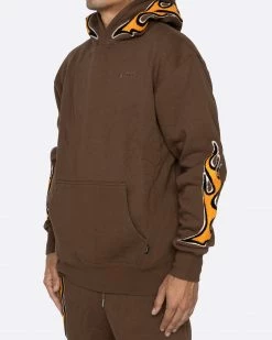EPTM. HOODIES EPTM NU FLAME PULLOVER-BROWN