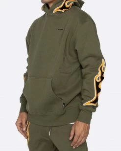 EPTM. HOODIES EPTM NU FLAME PULLOVER-OLIVE