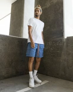 EPTM. EPTM SNAP CARGO SHORTS-DENIM BLUE
