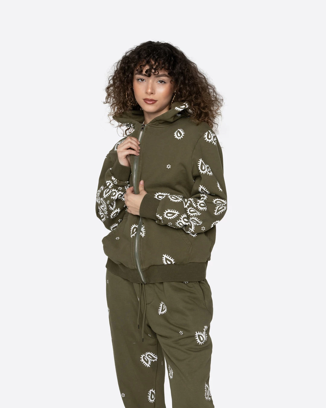 EPTM. HOODIES EPTM AMOEBA PRINT ZIP HOODIE-OLIVE 5 EPTM. HOODIES EPTM AMOEBA PRINT ZIP HOODIE-OLIVE