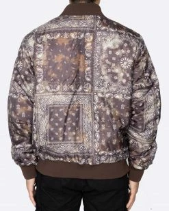 EPTM. EPTM TIE DYE BANDANA BOMBER JACKET-BROWN JACKETS 5 EPTM. EPTM TIE DYE BANDANA BOMBER JACKET-BROWN JACKETS