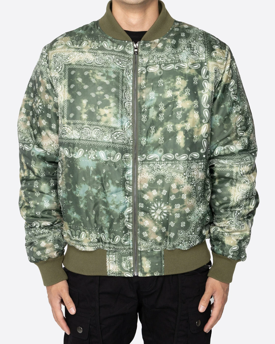 EPTM. JACKETS EPTM TIE DYE BANDANA BOMBER JACKET-OLIVE 1 EPTM. JACKETS EPTM TIE DYE BANDANA BOMBER JACKET-OLIVE
