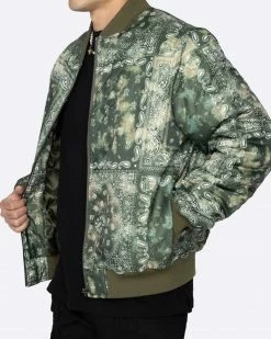 EPTM. JACKETS EPTM TIE DYE BANDANA BOMBER JACKET-OLIVE 7 EPTM. JACKETS EPTM TIE DYE BANDANA BOMBER JACKET-OLIVE