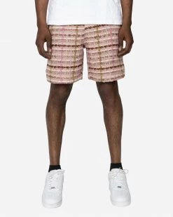 EPTM. EPTM TWEED TRUCKER SHORTS-PINK