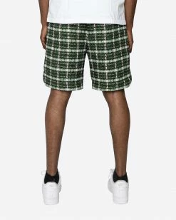 EPTM. EPTM TWEED TRUCKER SHORTS-GREEN