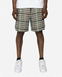 EPTM. EPTM TWEED TRUCKER SHORTS-BROWN