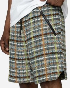 EPTM. EPTM TWEED TRUCKER SHORTS-BROWN