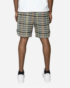 EPTM. EPTM TWEED TRUCKER SHORTS-BROWN