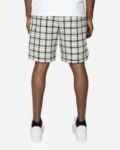 EPTM. EPTM TWEED TRUCKER SHORTS-WHITE