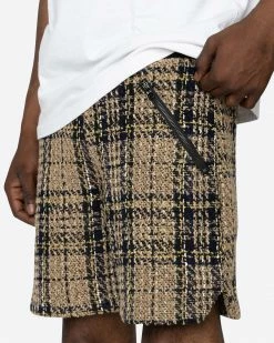 EPTM. EPTM TWEED TRUCKER SHORTS-KHAKI