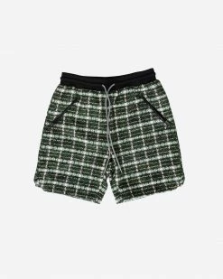 EPTM. EPTM TWEED TRUCKER SHORTS-GREEN