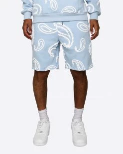 EPTM. EPTM PUFFY SHORTS-LIGHT BLUE