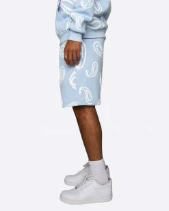 EPTM. EPTM PUFFY SHORTS-LIGHT BLUE
