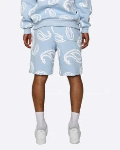 EPTM. EPTM PUFFY SHORTS-LIGHT BLUE