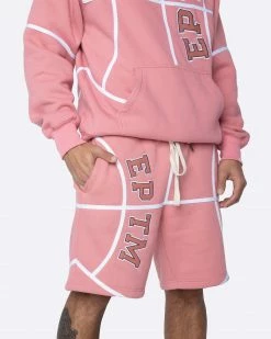 EPTM. EPTM BASKETBALL SHORTS-DUSTY ROSE