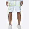 EPTM. EPTM BASKETBALL SHORTS-WHITE
