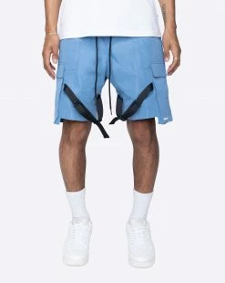 EPTM. EPTM STRAP CARGO SHORTS- BLUE