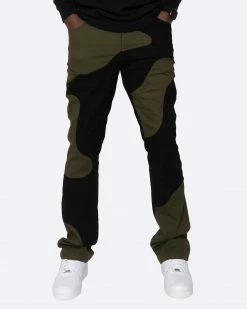 EPTM. EPTM MARBLE PANTS- OLIVE
