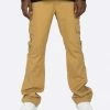 EPTM. CARGOS EPTM TWILL CARGO FLARE PANTS-KHAKI