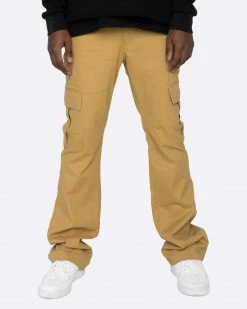 EPTM. CARGOS EPTM TWILL CARGO FLARE PANTS-KHAKI