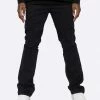 EPTM. EPTM TWILL CARGO FLARE PANTS-BLACK CARGOS