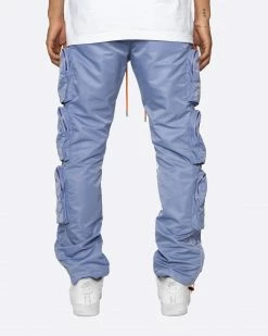 EPTM. NEW ARRIVALS EPTM 3M TRIPLE CARGO PANTS-DENIM BLUE