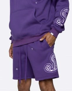EPTM. EPTM PAISLEY SHORTS-PURPLE
