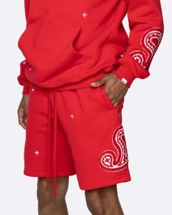 EPTM. EPTM PAISLEY SHORTS-RED