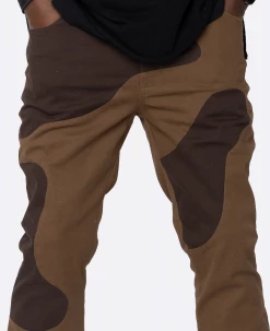 EPTM. EPTM MARBLE PANTS- BROWN