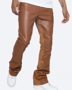 EPTM. EPTM JALEN FLARE PANTS-BROWN