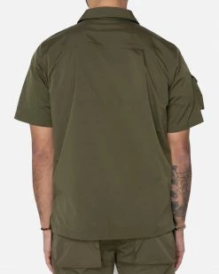 EPTM. EPTM SNAP BUTTON SHIRT-OLIVE SHIRTS