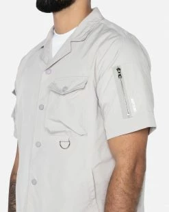 EPTM. EPTM SNAP BUTTON SHIRT-GREY SHIRTS