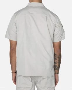 EPTM. EPTM SNAP BUTTON SHIRT-GREY SHIRTS