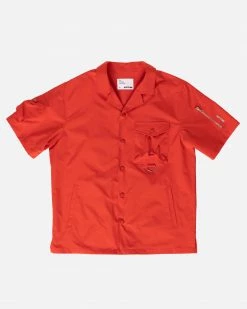 EPTM. EPTM SNAP BUTTON SHIRT-RED