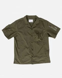EPTM. EPTM SNAP BUTTON SHIRT-OLIVE SHIRTS