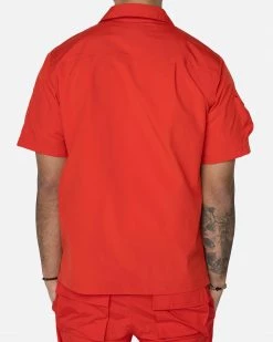EPTM. EPTM SNAP BUTTON SHIRT-RED