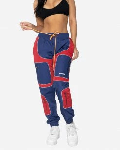 EPTM. EPTM WOMEN NYLON RS PANTS-NAVY/RUST