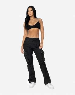 EPTM. BOTTOMS EPTM WOMEN OSAKA CARGO PANTS-BLACK