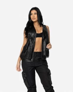 EPTM. EPTM WOMEN GOPACHI VEST HOLSTER- BLACK TOPS